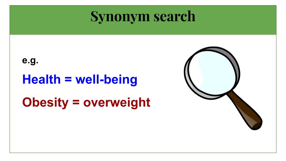 Synonyms search